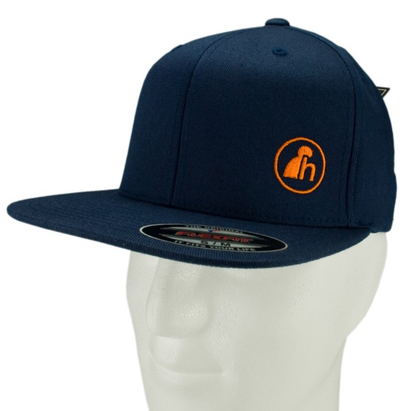 haubn Flexfit Cap Classic navyblau logo h orange