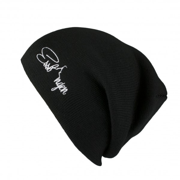 haubn Merino Beaniemütze schwarz mit Esslingen Schriftzug